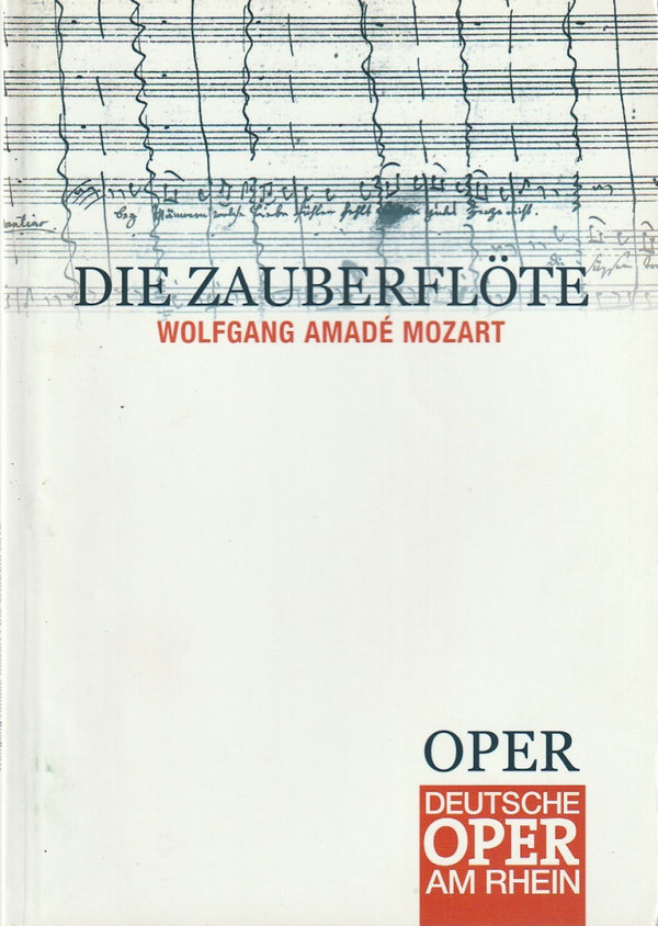 Programmheft Wolfgang Amade Mozart DIE ZAUBERFLÖTE Deutsche Oper am Rhein 2004