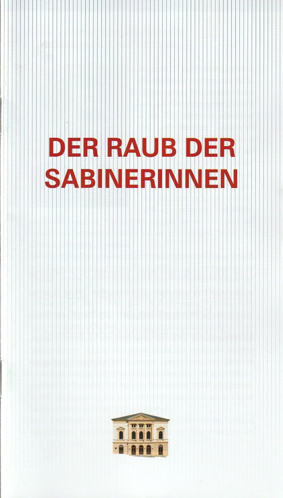 Programmheft von Schönthan DER RAUB DER SABINERINNEN Theater Annaberg 2020