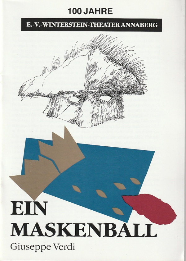 Programmheft Giuseppe Verdi EIN MASKENBALL Theater Annaberg 1993