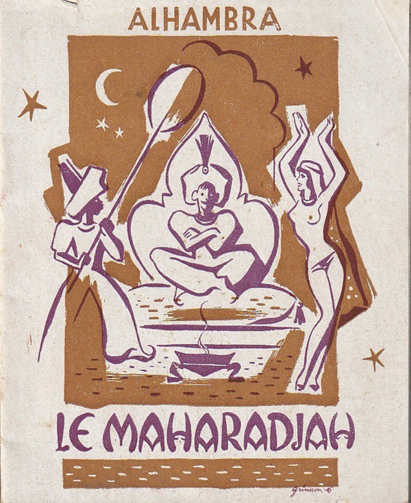 Programmheft Bruno Coquatrix LE MAHARADJAH Alhambra Paris 1947 BOURVIL