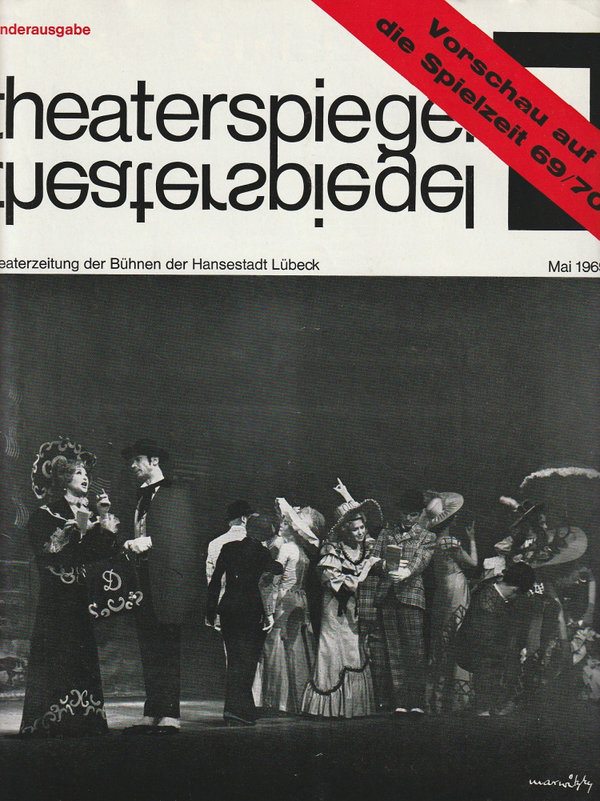 Programmheft THEATERSPIEGEL SONDERAUSGABE Mai 1969 Bühnen Lübeck