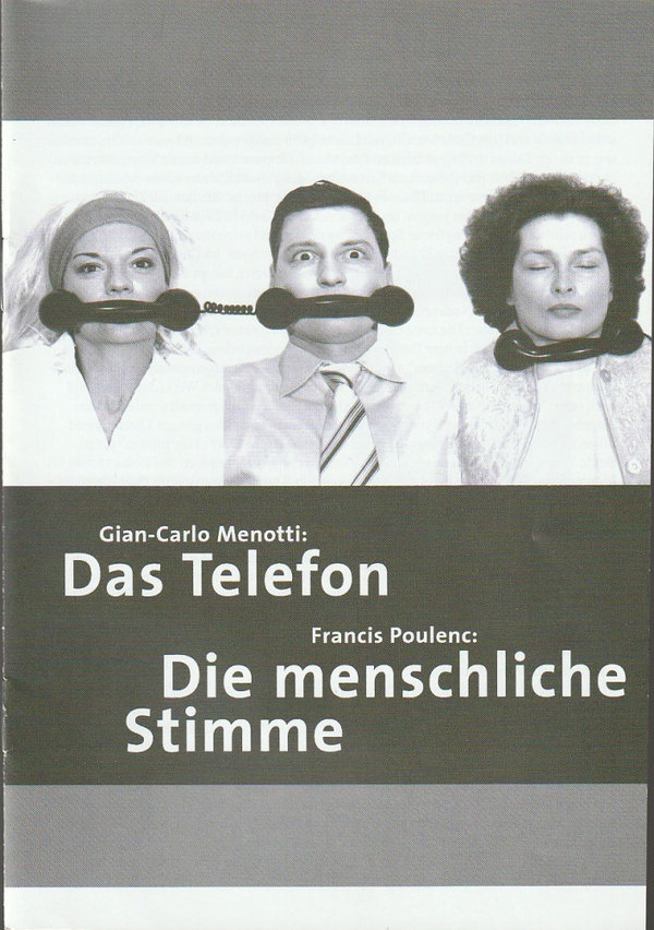 Programmheft Gian Carlo Menotti DAS TELEFON Annaberg 2001