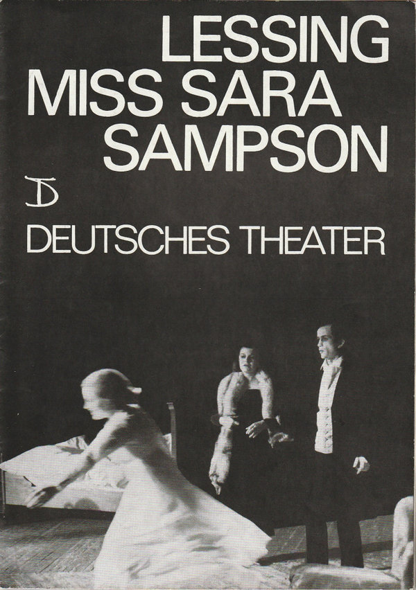 Fotobogen LESSING MISS SARA SAMPSON Deutsches Theater Berlin 1978