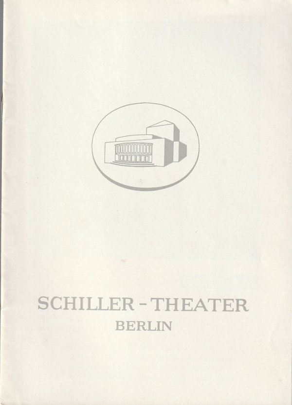Programmheft Friedrich Schiller DIE RÄUBER Schiller-Theater 1958