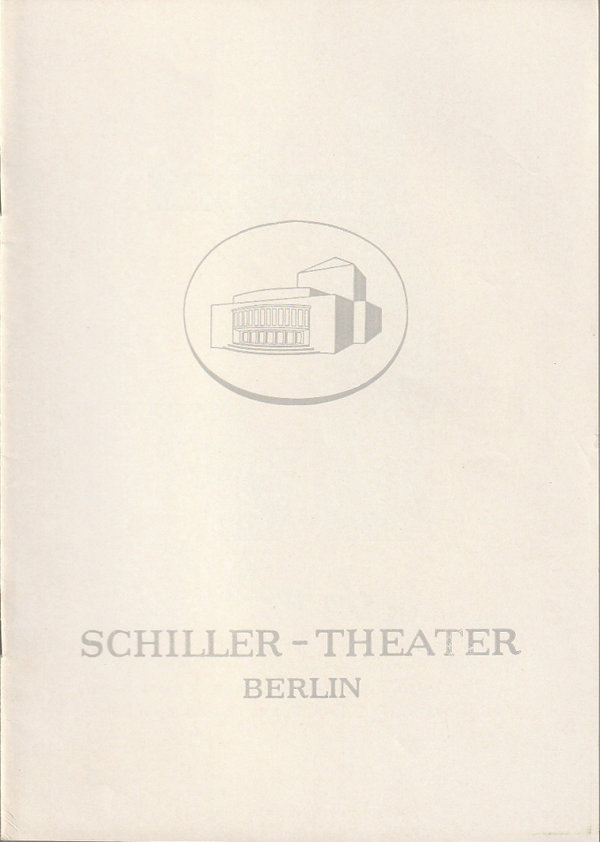 Programmheft Gerhart Hauptmann VOR SONNENUNTERGANG Schiller-Theater 1961