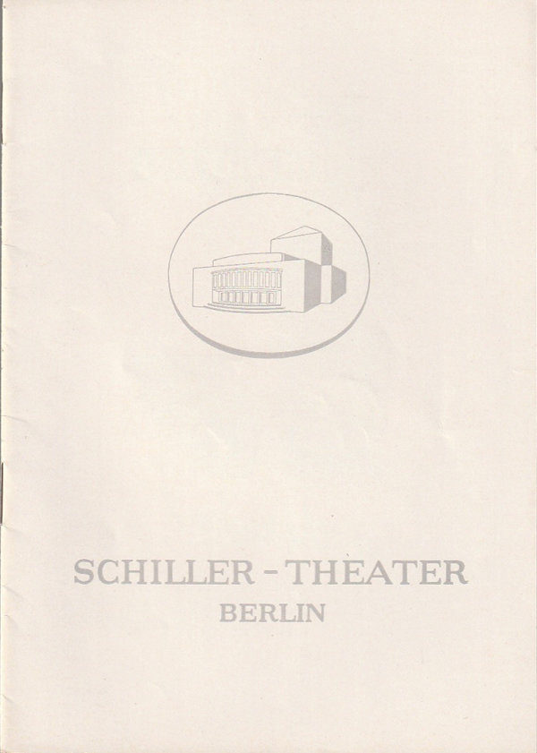 Programmheft Jean Anouilh BECKET ODER DIE EHRE GOTTES Schiller-Theater 1960