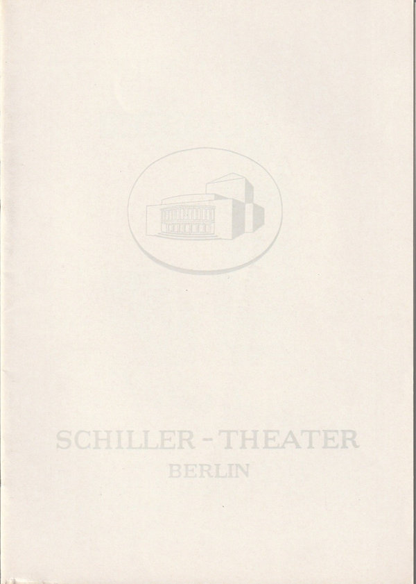 Programmheft Gore Vidal DER BESTE MANN Schiller-Theater 1960
