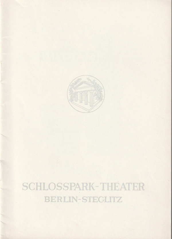 Programmheft Frank Wedekind DER LIEBESTRANK Schlosspark-Theater 1962