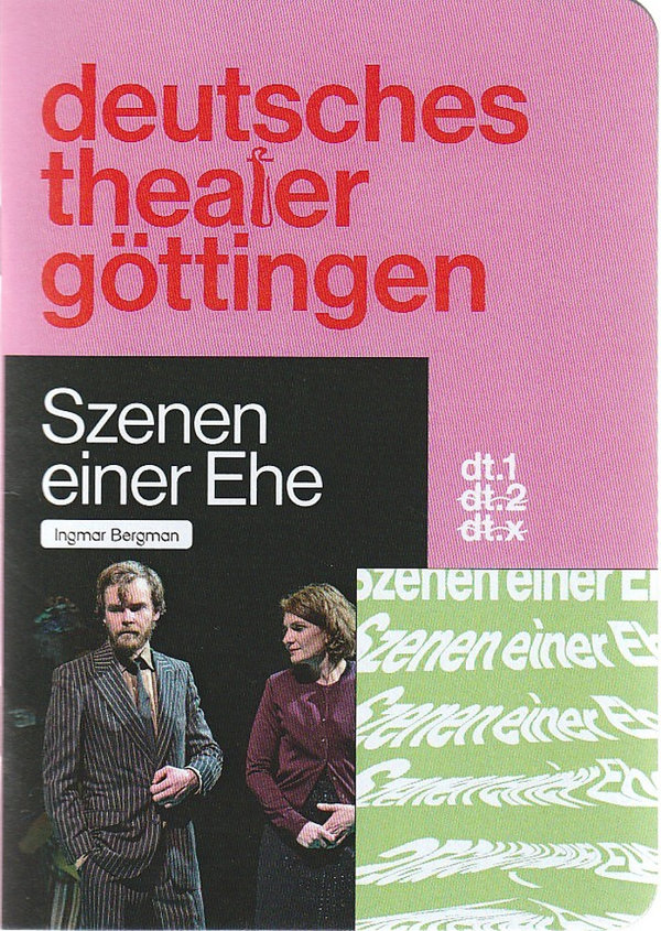 Programmheft Ingmar Bergmann SZENEN EINER EHE Deutsches Theater Göttingen 2022