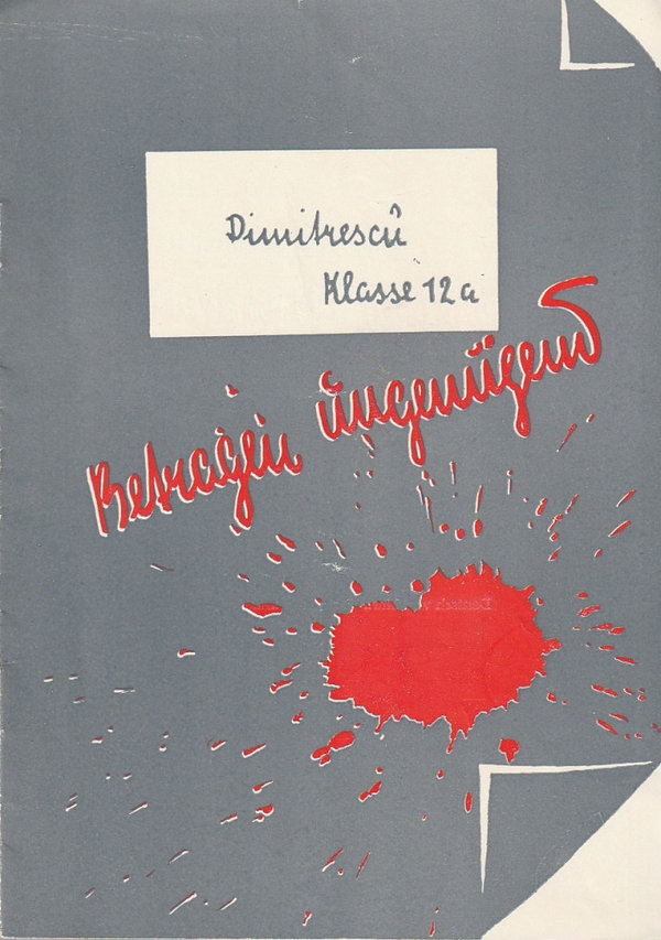Programmheft Stoenescu / Sava BETRAGEN UNGENÜGEND Schwerin 1959