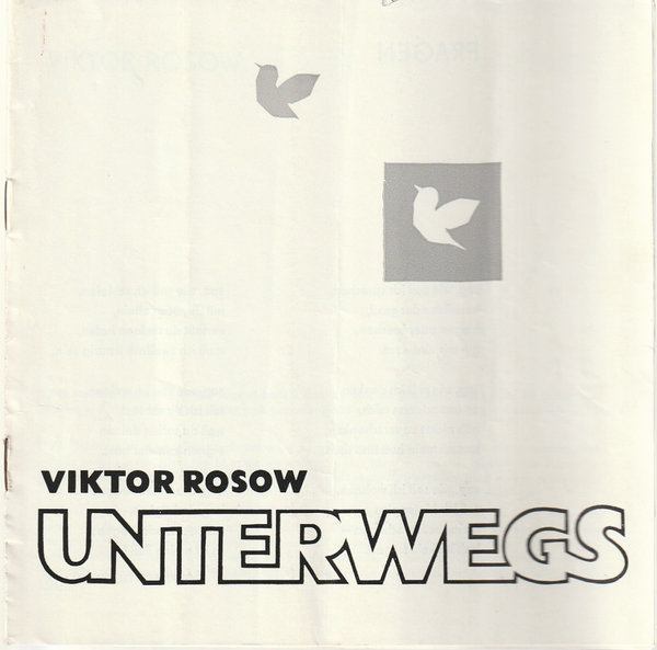 Programmheft Viktor Rosow UNTERWEGS Theater der Stadt Cottbus 1983