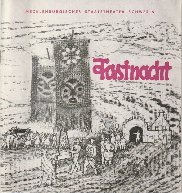 Programmheft Josef Topol FASTNACHT Staatstheater Schwerin 1968