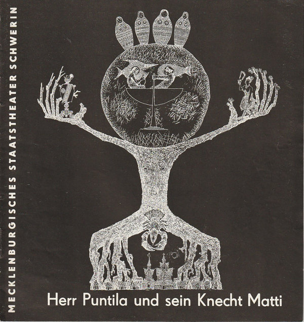 Programmheft Bertolt Brecht HERR PUNTILA UND SEIN KNECHT MATTI Schwerin 1967