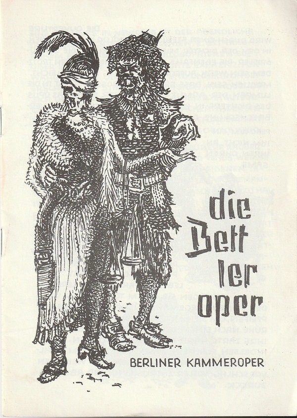 Programmheft Urauff. Gay Pepusch Samter DIE BETTLEROPER Berliner Kammeroper 1968
