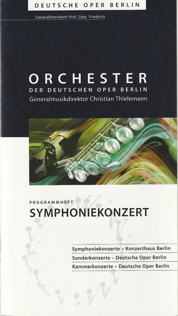 Programmheft 2. SYMPHONIEKONZERT DES ORCHESTERS DER DEUTSCHEN OPER BERLIN 1998
