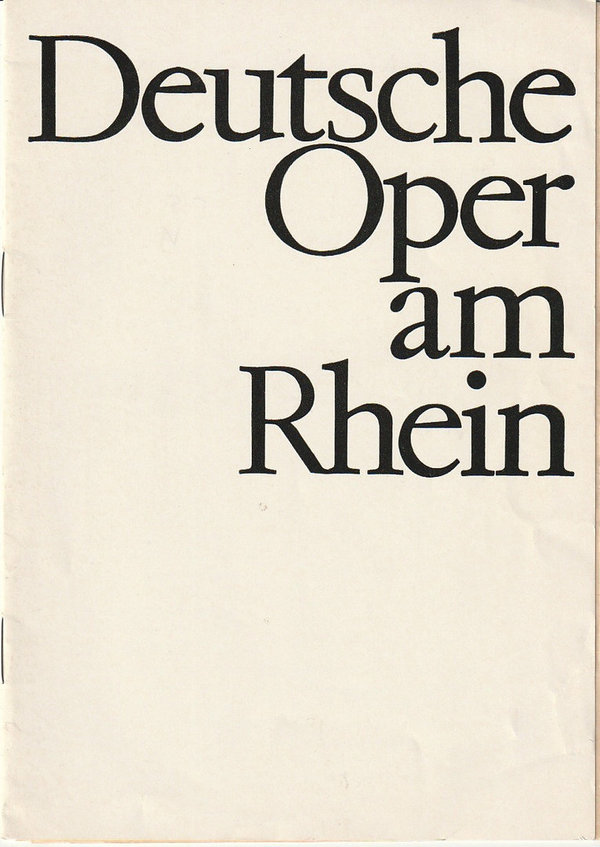 Programmheft Benjamin Britten ALBERT HERRING Deutsche Oper am Rhein 1967