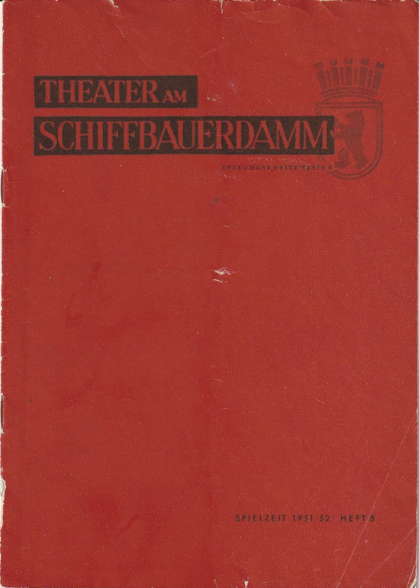 Programmheft Friedrich Schiller DIE VERSCHWÖRUNG DES FIESKO zu GENUA Berlin 1951