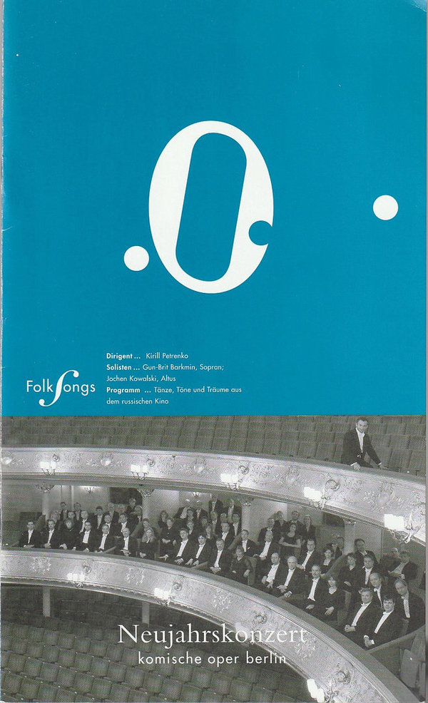 Programmheft NEUJAHRSKONZERT 1. Januar 2005 Komische Oper Berlin