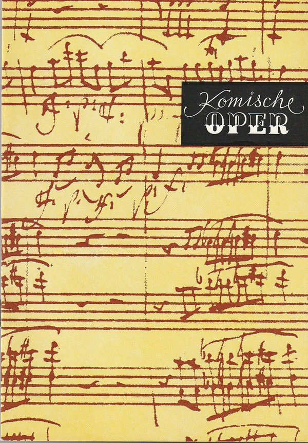 Programmheft WEIHNACHTLICHES KONZERT CAMERATA MUSICA Komische Oper 1987