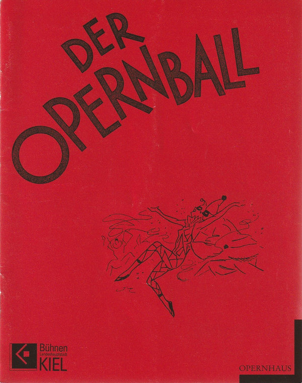 Programmheft Richard Heuberger DER OPERNBALL Opernhaus Kiel 1991
