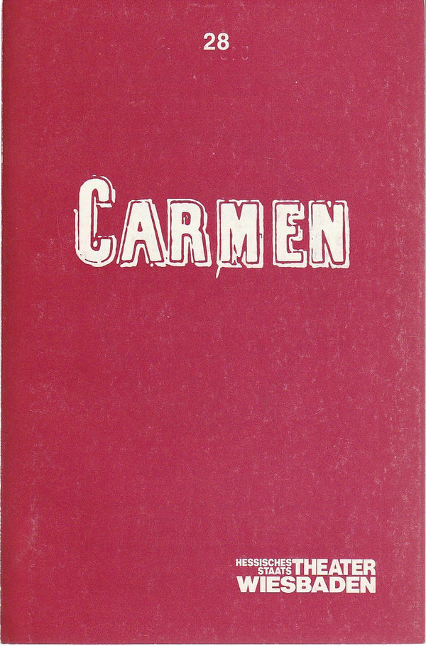 Programmheft Georges Bizet CARMEN Staatstheater Wiesbaden 1987