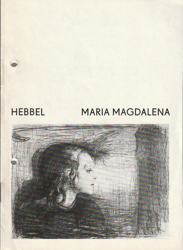 Programmheft Friedrich Hebbel MARIA MAGDALENA Bühnen Erfurt 1976