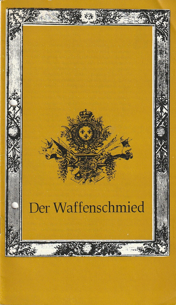 Programmheft Albert Lortzing DER WAFFENSCHMIED Theater Karl-Marx-Stadt 1978