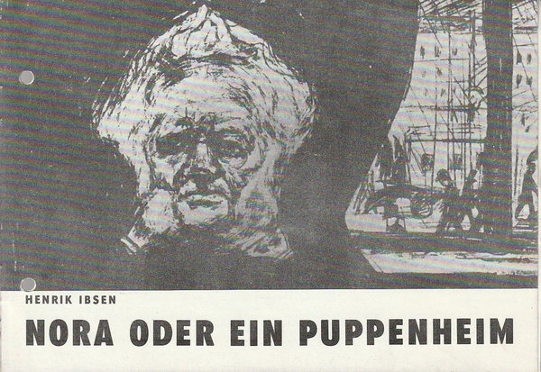 Programmheft Henrik Ibsen NORA oder EIN PUPPENHEIM Bühnen Nordhausen 1986