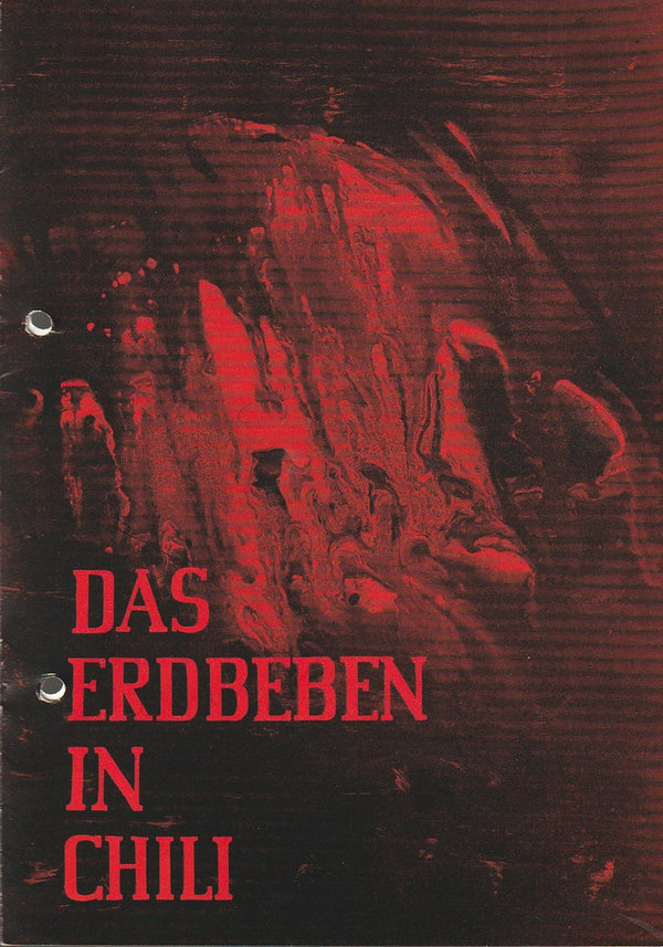 Programmheft Jan Cikker DAS ERDBEBEN IN CHILI Oper Volkstheater Halberstadt 1985
