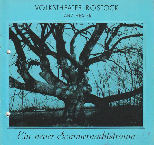 Programmheft EIN NEUER SOMMERNACHTSTRAUM Volkstheater Rostock DDR 1984