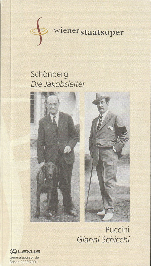 Programmheft DIE JAKOBSLEITER / GIANNI SCHICCHI Wiener Staatsoper 2000
